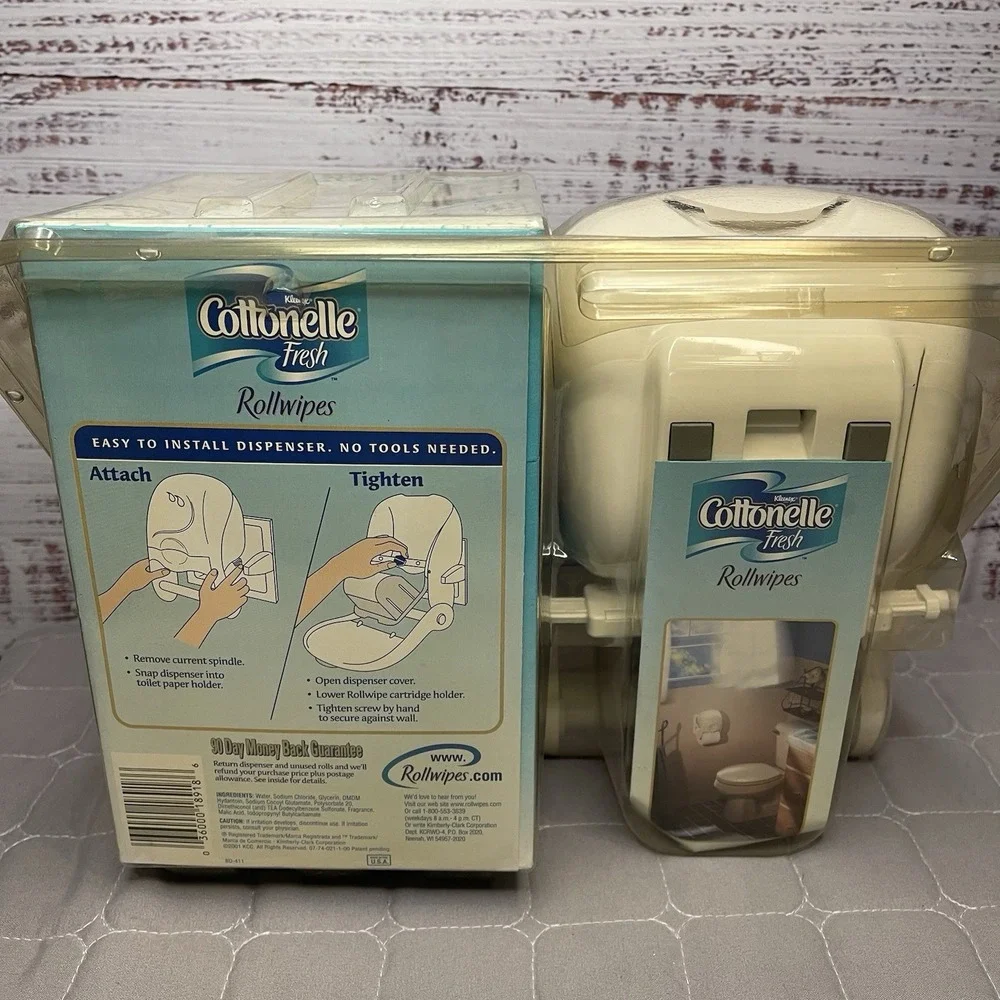 Kleenex Cottonelle Starter Fresh Rollwipes Dispenser VTG 2001 Prop‎ Nostalgia